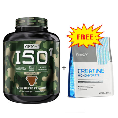 ARMY 1 ISO ZERO 2000G - 66 SERVINGS + OstroVit Creatine Monohydrate 300 g