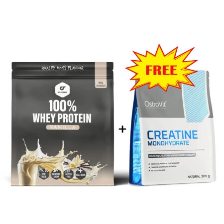 GOFITNESS NUTRITION - 100% Whey Protein -900g + OstroVit Creatine Monohydrate 300g