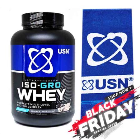 USN ISO GRO 2KG + USN Gym Towel for Him