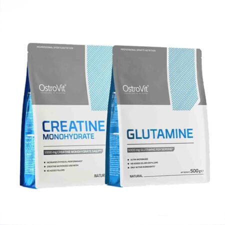 OstroVit Creatine Monohydrate 500 g + OstroVit Glutamine 500 g Natural
