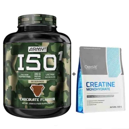 ARMY 1 ISO ZERO 2000G - 66 SERVINGS + OstroVit Creatine Monohydrate 300 g