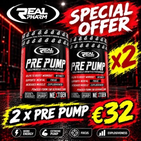 2 x REAL PHARM PRE PUMP 500G