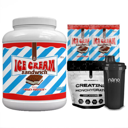 Nano Supps Whey Protein 2kg & GET FREE Creatine Monohydrate 150g + 2X  Whey Protein Sachets 34gr + Protein Shaker Bottle 500 ml
