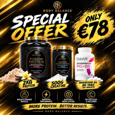 BODY BALANCE Fusion Whey Protein 2kg + Creatine Monohydrate 500gr + OstroVit Mg + B6 90 tablets