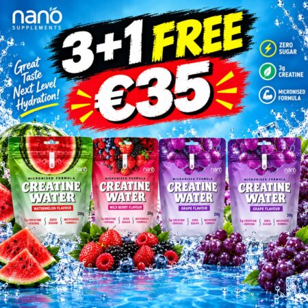 4 x Nano Supps Creatine Water 200g - 40 servings