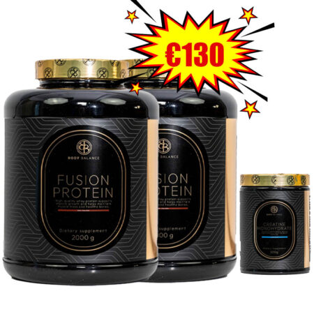 2 X BODY BALANCE Fusion Whey Protein 2kg + Creatine Monohydrate 500gr