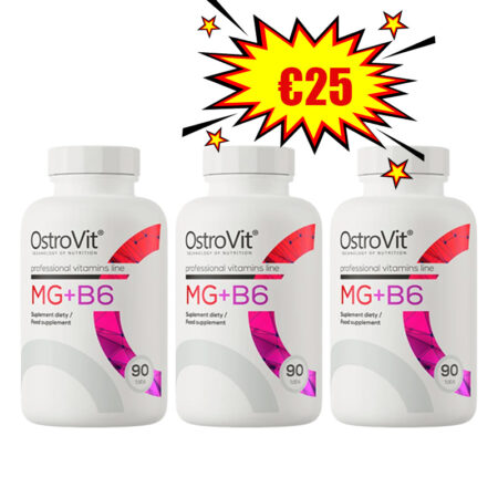 3 X OstroVit Mg + B6 90 tablets
